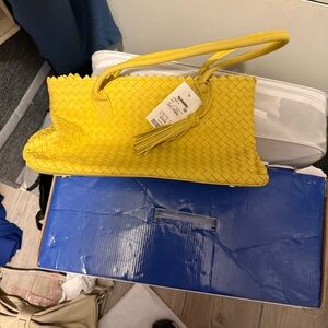 Daisy Lane Yellow Woven Tote
